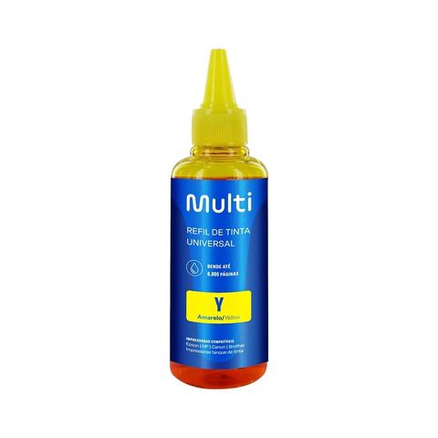 Tinta para Cartucho Universal Amarelo 100ml Multilaser - RF020 - Vendido Unitário - RF020