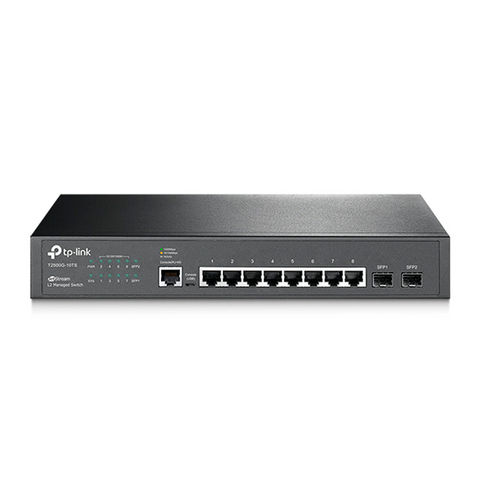 Switch Gerenciável L2+ Tp-Link SG3210 8 Portas 10/100/1000 Mbps + 2 Portas SFP + 1 Porta Console Rj45 JetStream - Omada - SG3210