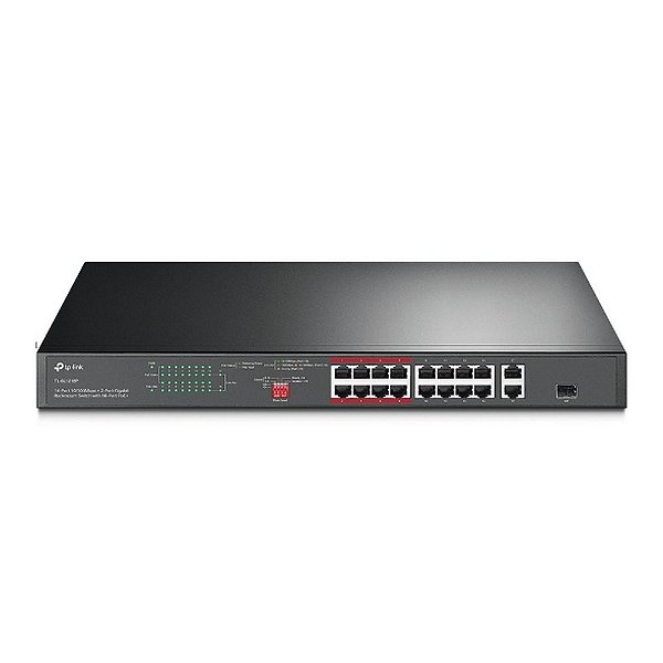Switch PoE+ Tp-Link TL-SL1218P 16 Portas 10/100 Mbps + 2 Portas 10/100/1000 + 1 Porta SFP Combo - TL-SL1218P