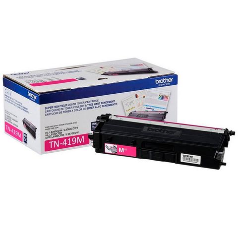 Toner Brother Magenta Original - TN419MBR - 9.000 páginas para HLL8360CDW, MFCL8610CDW, MFCL8900CDW, MFCL9570CDW - TN-419M