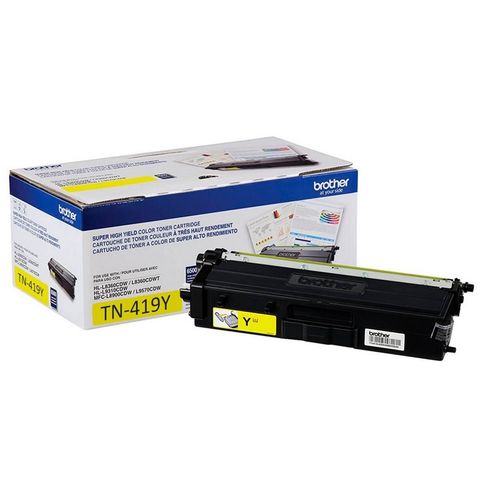 Toner Brother Amarelo Original - TN419YBR - 9.000 páginas para HLL8360CDW, MFCL8610CDW, MFCL8900CDW, MFCL9570CDW - TN-419Y