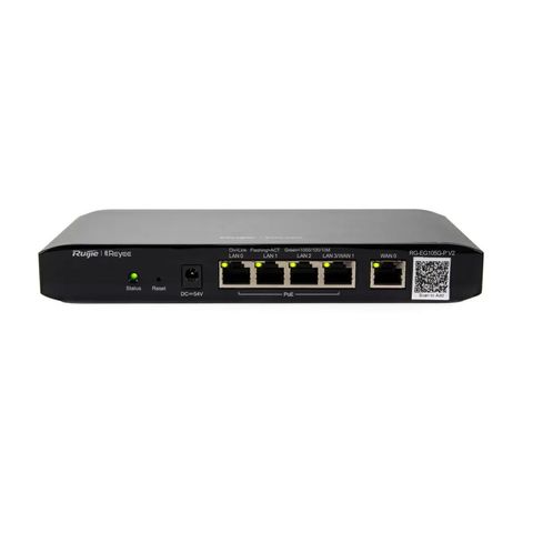 Roteador VPN Multi-Wan Ruijie | Reyee RG-EG105G-P V2 5 Portas Gigabit PoE - RG-EG105G-P V2