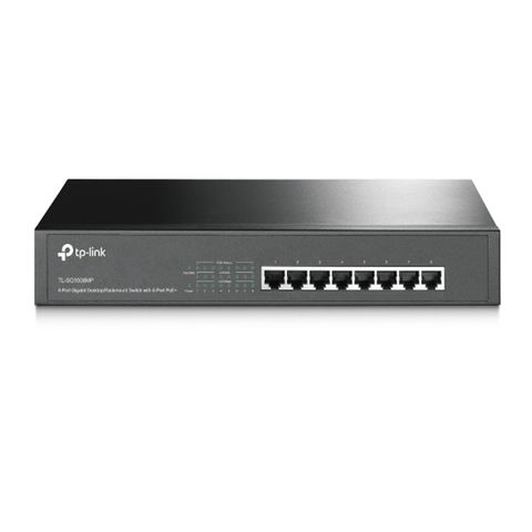 Switch PoE+ Tp-Link TL-SG1008MP 8 Portas 10/100/1000 Mbps Montavel / Rack - TL-SG1008MP