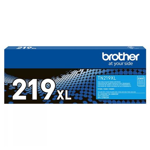 Toner Brother Ciano Original - TN219XLCBR - 2.300 páginas para HLL3240CDW, HLL3280CDW, DCPL3560CDW, MFCL3760CDW - TN219XLCBR