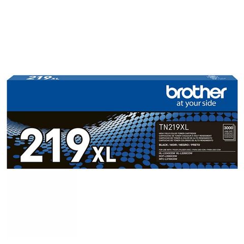 Toner Brother Preto Original - TN219XLBKBR - 3.000 páginas para HLL3240CDW, HLL3280CDW, DCPL3560CDW, MFCL3760CDW - TN219XLBKBR