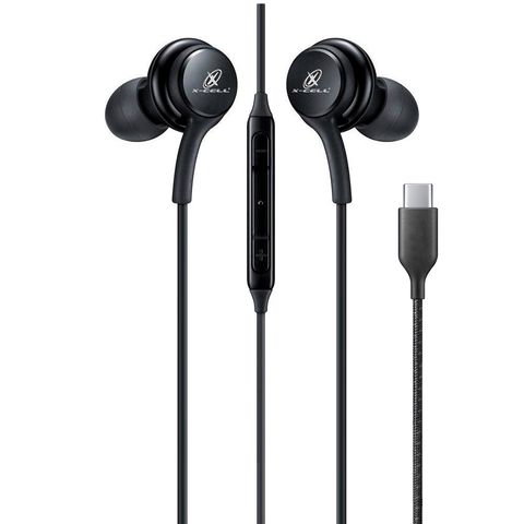 Fone de Ouvido Auricular com Microfone com Plug USB-C Preto X-Cell - XC-F-18 - XC-F-18