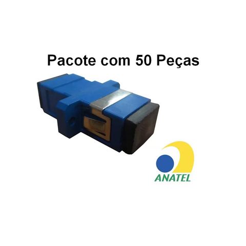 Adaptador SC/UPC Simplex Fibra Óptica Seccon SecFiber - NKLT-NCPSCXBL-21 - Pacote com 50 unidades - NKLT-NCPSCXBL-21