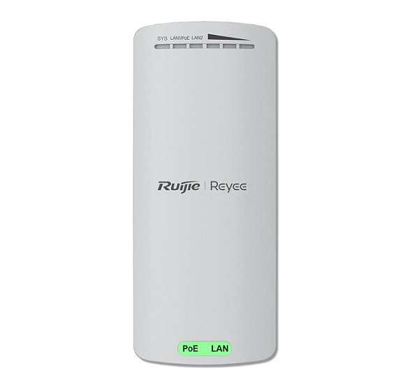 Rádio CPE 500 Metros 2,4Ghz 8dBi com Antena Integrado PoE Ruijie I Reyee - RG-EST100-E - com Fonte - Vendido o Par - RG-EST100-E