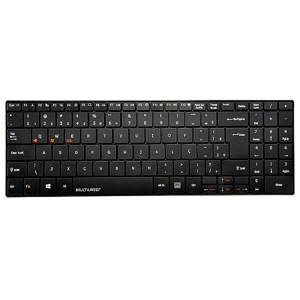 Teclado Bluetooth Multimidia Slim Multilaser compatível com Android, Windows e IOS Preto - TC220 - TC220