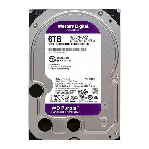 Hard Disk CFTV 6.0 TB Sata 3 Western Digital Purple 5400 RPM - WD64PURZ - WD64PURZ