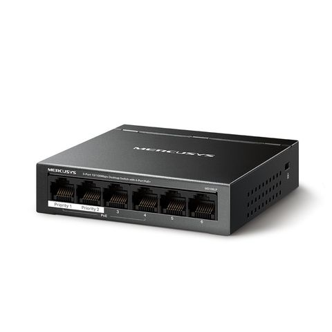 Switch PoE+ Mercusys MS106LP 6 Portas 10/100 Mbps - MS106LP