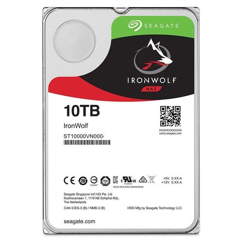 Hard Disk Servidor 10 TB Sata 6 Gb/s Seagate Ironwolf Nas 7200 RPM - ST10000VN000 - ST10000VN000