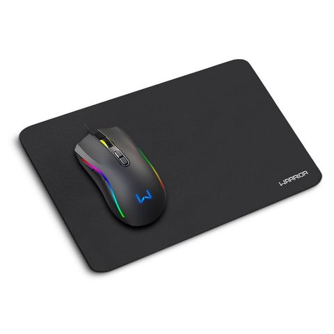 Mouse USB Gamer Armory Warrior MO396 3600 Dpi Preto com Led RGB + Mouse Pad Gamer 300x200xmm Preto - MO392