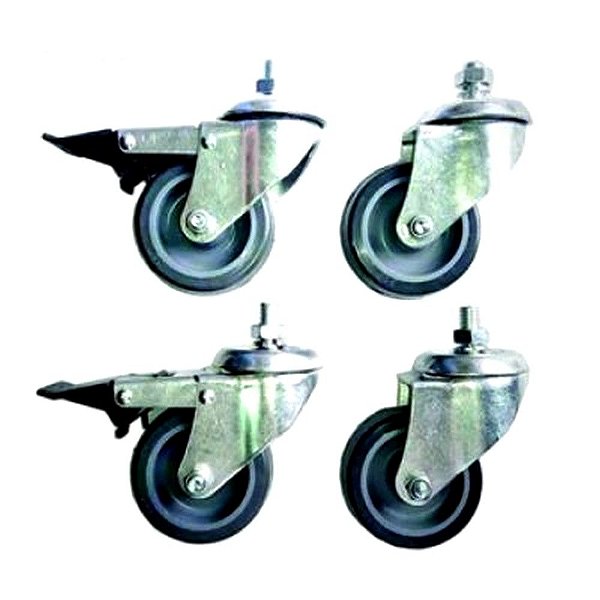 Kit Rodizio para Rack Piso com 4 Peças Até 120kg GForce - 432 - 432