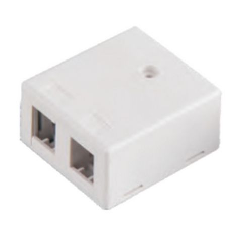 Caixa Sobrepor 2 Keystones RJ45 Vazio 180 graus Seccon SecLan - WT-2404B - WT-2404B
