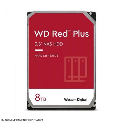 Hard Disk Servidor 8.0 TB Sata 3 Western Digital Red Nas 5640 RPM - WD80EFPX - WD80EFPX