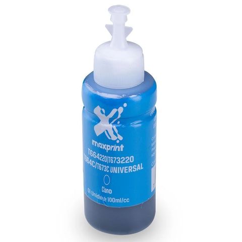Tinta para Cartucho Epson T664-673 Cyan 100ml Maxprint - 61000017 - Vendido Unitário - 61000017
