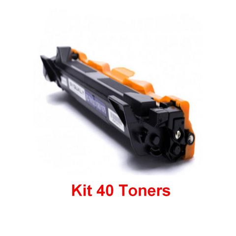 Kit 40 Toner Brother TN1000, 1060, 1075 Preto BYQUALY Potencial Suprimentos - TN-1000/1060/1075 KIT-83737