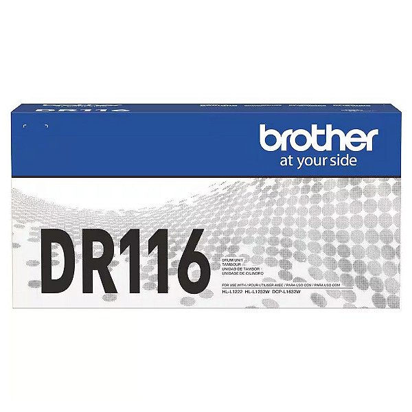Cilindro Brother DR116 Preto Original para HL-L1222, HL-L1232W, DCP-L1632W - DR116