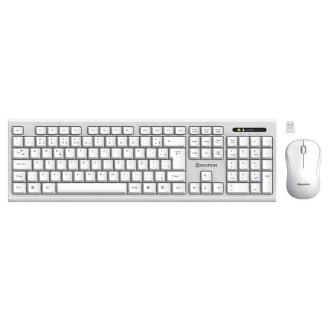 Kit Teclado + mouse Sem Fio Hoopson com Mouse Branco Hoopson - TPC-077KSB - TPC-077KSB