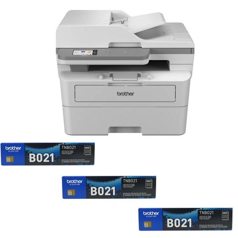Kit Multifuncional Laser DCPB7650DW + 3 Toner Preto Original - TNB021BR - Brother - KIT MFC-L7650DW + TN-B021