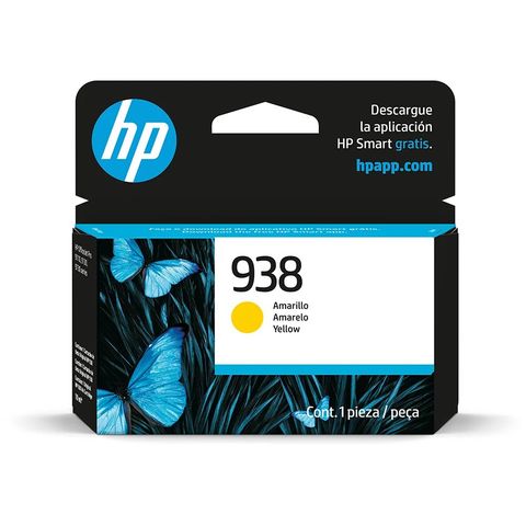 Cartucho de Tinta HP 938 Amarelo Original - 4S6X7PL - 800 páginas para 9110, 9120, 9130, 9720, 9730 - 4S6X7PL