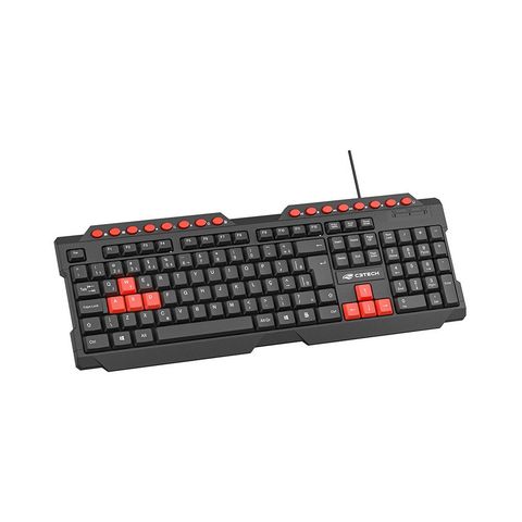 Teclado USB Gamer C3Tech Multimídia KG-10V2BK Preto - KG-10V2BK