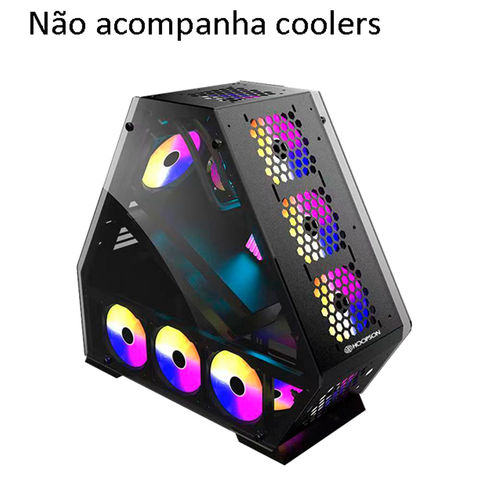 Gabinete Gamer Hoopson Preto Sem Fonte e Cooler com Lateral de Vidro - CPU-019G-PT - CPU-019G-PT