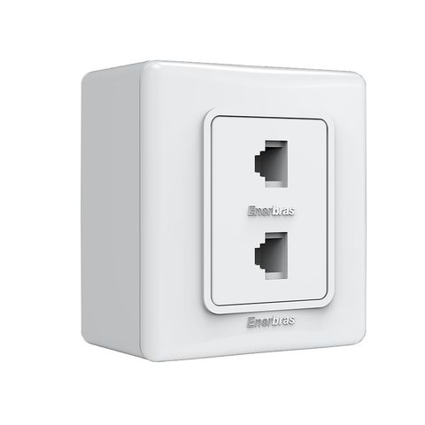 Tomada Rede RJ45 345-E2/CP 2x2 com Espelho Branco com Caixinha - Vendido Unitário - 345-E2/CP
