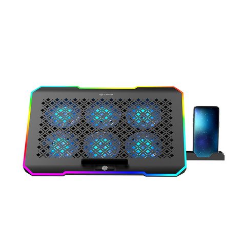 Base para Notebook Gamer até 17,3 Polegadas 6 Coolers e 1 Porta USB com Led Rgb Preto C3tech - NBC-550BK - NBC-500BK