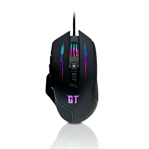 Mouse USB Gamer GOLDENTEC GT Space 12000 DPI Preto Led - 48211 - 48211