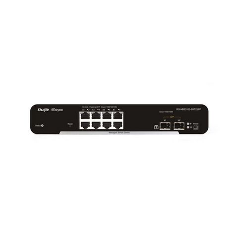 Switch Gerenciável L2 Ruijie | Reyee RG-NBS3100-8GT2SFP 8 Portas Gigabit +2 SFP - RG-NBS3100-8GT2SFP