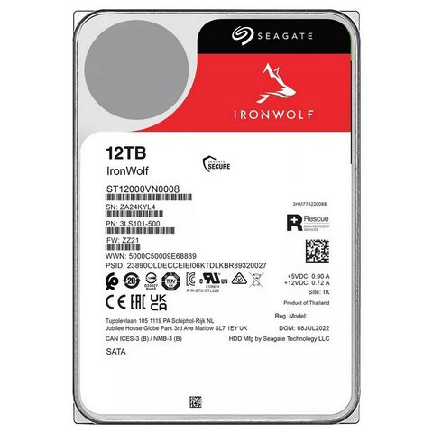 Hard Disk CFTV 12 TB Sata 6 Gb/s Seagate Ironwolf 7200 RPM - ST12000VN0008 - ST12000VN0008