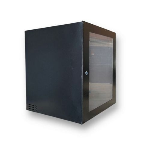 Mini-Rack Parede 12U x 500mm 19POL Preto Economic Fibra Metal - MRE12X500 - MRE12X500