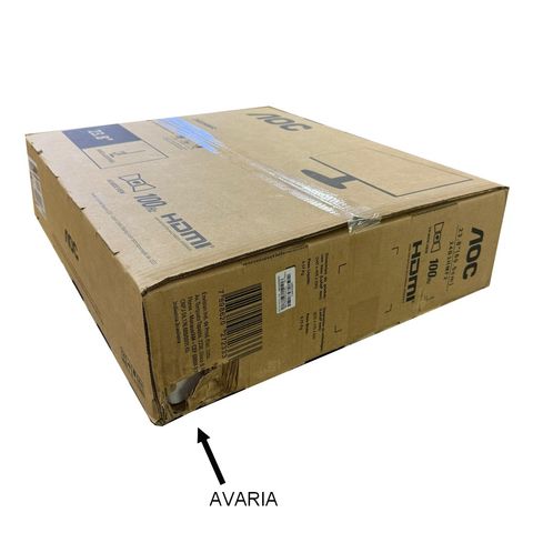 Monitor AOC 24B3HMF2 Tela 23,8 LED Preto com Ajuste de Altura VGA/HDMI - CAIXA AVARIADA - 24B3HMF2