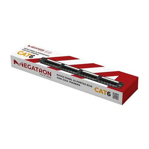 Patch Panel 24 Portas 19 Polegadas Cat.6 Megatron - 917 - 917