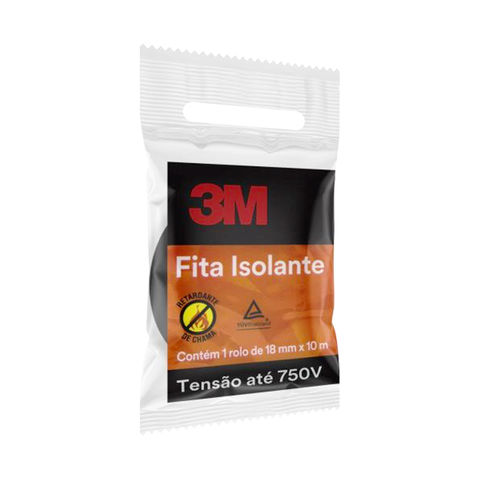 Fita Isolante Antichama 3M 10 Metros Preto - Unitário - HB004608095 - HB004608095