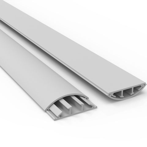 Canaleta Piso Enerbras Barra 2 Metros 52x14mm Cinza 371/2-ECZ - Vendido Unitário - 371/2-ECZ
