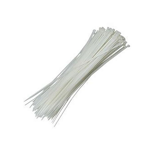 Abraçadeira Plástica Enerbras 7,5 x 370mm Branco A75-E370 - Pacote com 50 Unidades - A75-E370 - PACOTE COM 50 UNIDADES