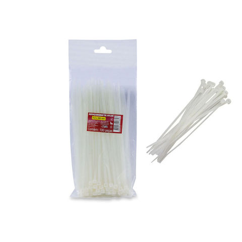 Abraçadeira Plástica Force Line 4,8 x 200mm Branco 0600500014 - Pacote com 100 Unidades - 0600500014 - BRANCO