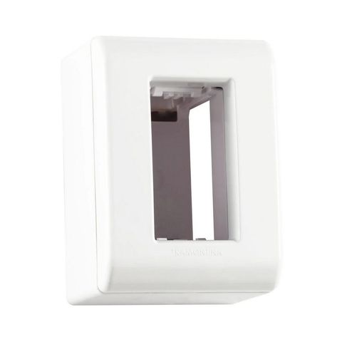 Caixa Sobrepor Padrão + Tampa para 1 Modulo Tramontina LizFlex - 57303/001 - 57303/001