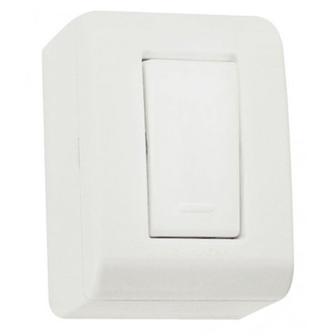 Caixa Sobrepor 1 Interruptor 10A Simples Tramontina LizFlex Branco - 57304/001 - 57304/001