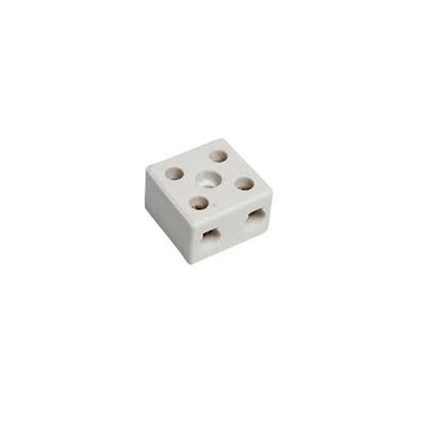 Barra com 1 Borne 2 Vias em Porcelana Brasfort 10mm - 8609 - Vendido Unitário - 8609