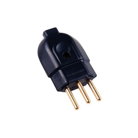 Plug Macho Tramontina 3 Pinos Redondo 20 Amperes Preto - 57403/007 - Unitário - 57403/007