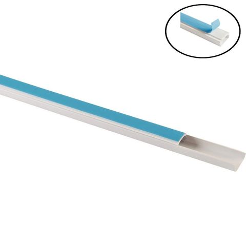 Canaleta Fechada Tramontina Barra 2 Metros 20x10mm Branco sem Divisória com Fita Dupla Face - 57300/114 - Unitário - 57300/114 - /112