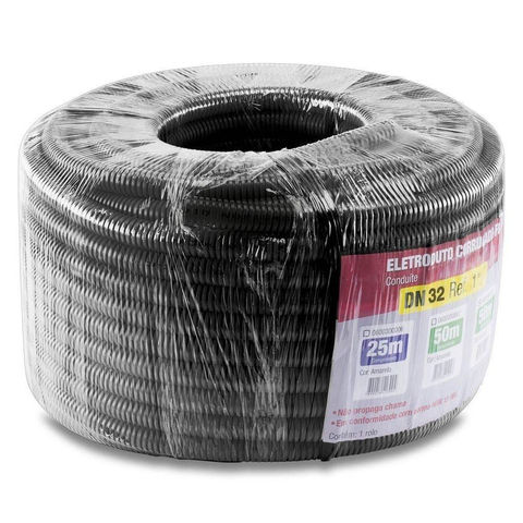 Eletroduto Flexível ou Conduíte Corrugado Flexível 1" com 25 Metros Force Line - 0600300081S - 0600300081S