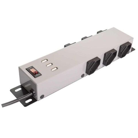 Filtro de Linha Ipec com 6 Tomadas + 3 USB 3 Pinos 10A 1,10 Metros Metal Cinza - A2287/Cinza - A2287/CINZA