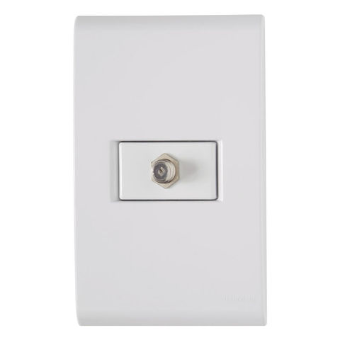 Tomada Conjunto 4x2 1 Modulo Saída para Cabo Tv Sat Tramontina Liz Branco - 57170/017 - 57170/017