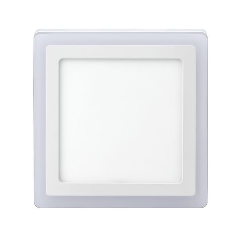 Luminária Plafon 12W+6W LED 6500k e 6500k 3 Estágios Quadrado 195x195x38mm de Sobrepor Bivolt Elgin - 48D124WSQB00 - 48D124WSQB00
