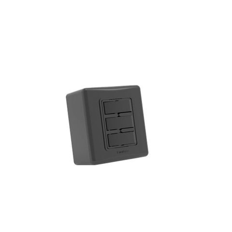 Caixa Sobrepor 3 Interruptores Simples 10A Enerbras - 308-ES/CPP - 308-ES/CPP